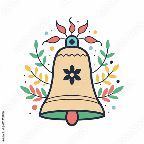 christmas bell vector illustration