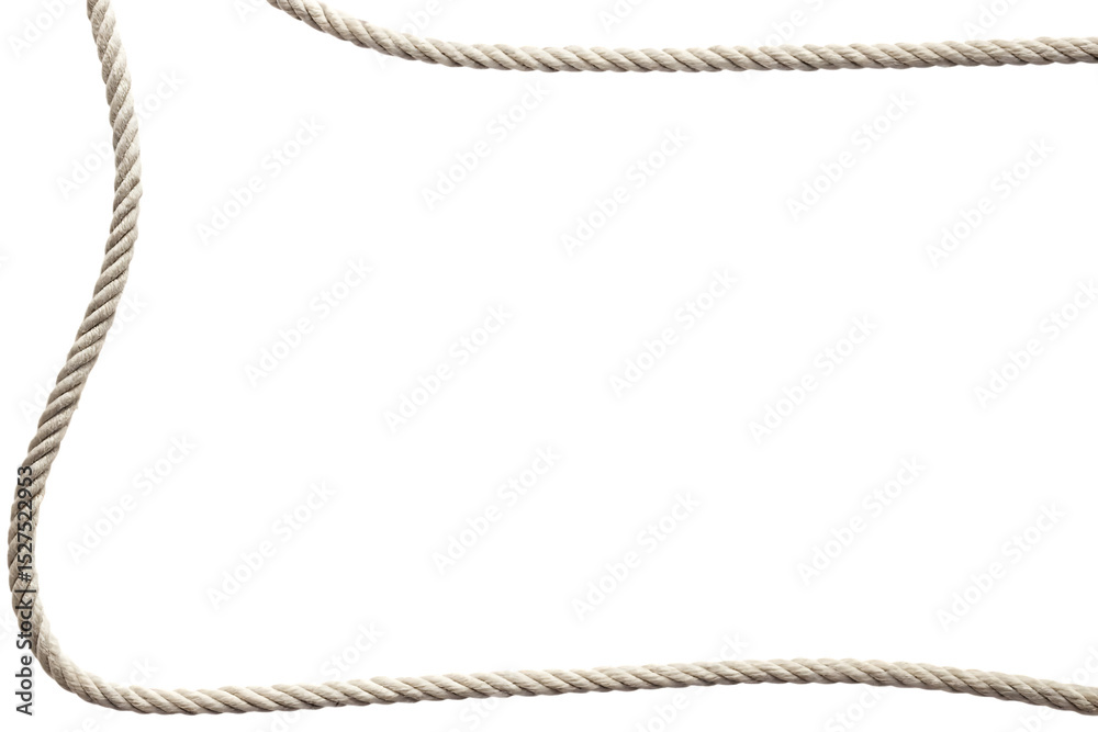 Rope frame border isolated on a white background png ai generated Rope frame border isolated on a white background png ai generated