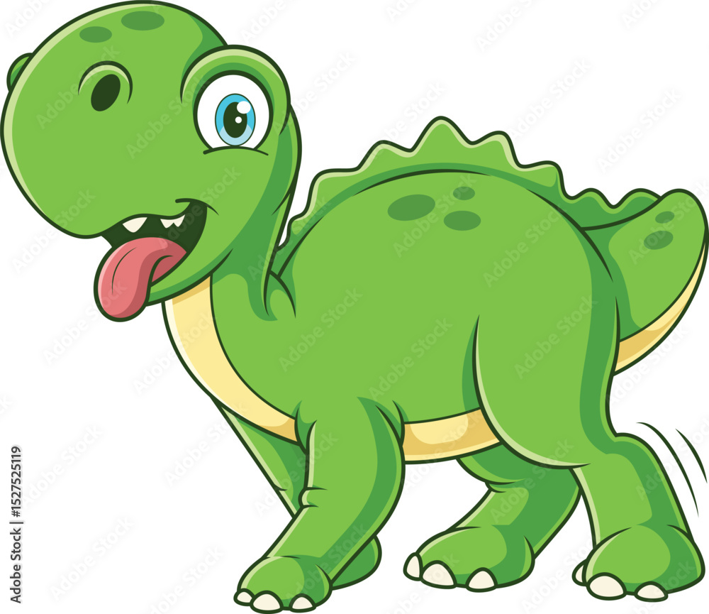 Fototapeta premium Dinosaur Dog Walking Vector Image