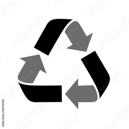recycling symbol icon with trendy design