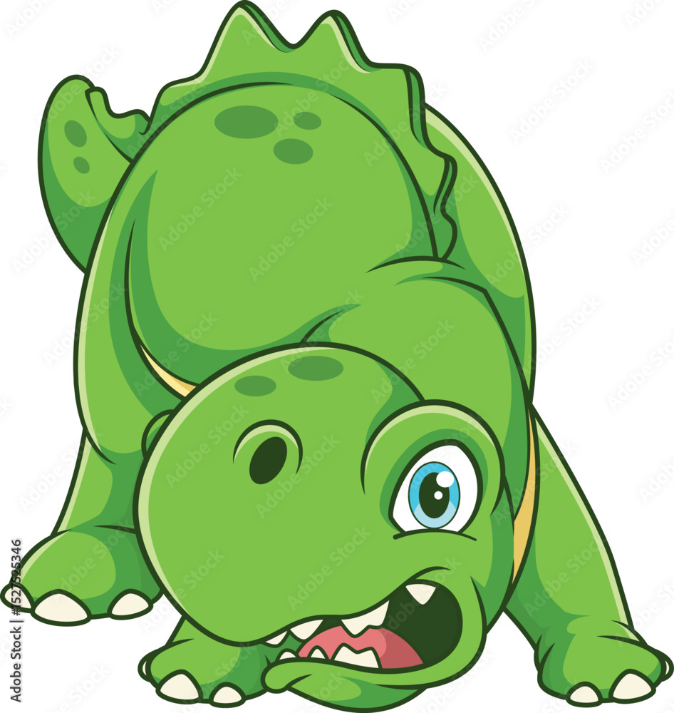 Fototapeta premium Defensive Dinosaur Dog Vector Image