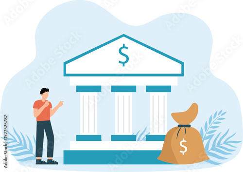 Public finance and Business receiving grant, subsidy or over financial support from the federal budget. Government spending and tax and financial law concept. 
