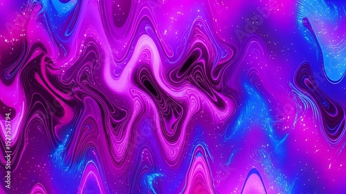 Vibrant waves of cosmic energy: A mesmerizing blend of purple, pink, and blue hues.