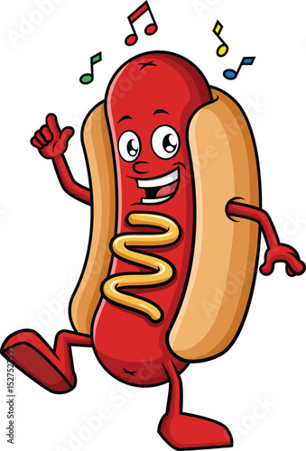 Hot Dog Dancing Vector Image