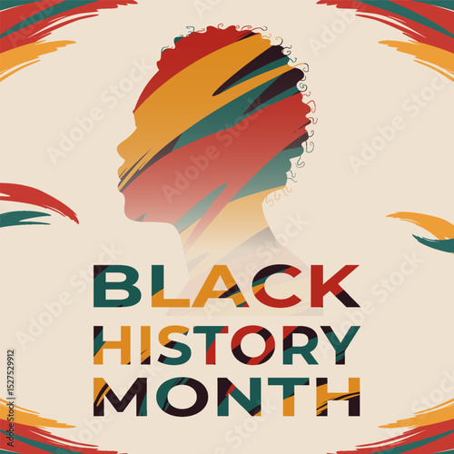 Creative Celebration Design for Black History Month with Vibrant Colors