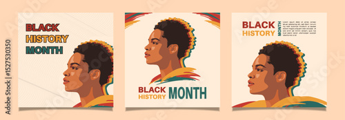 Colorful Illustration Celebrating Black History Month with Vibrant Art
