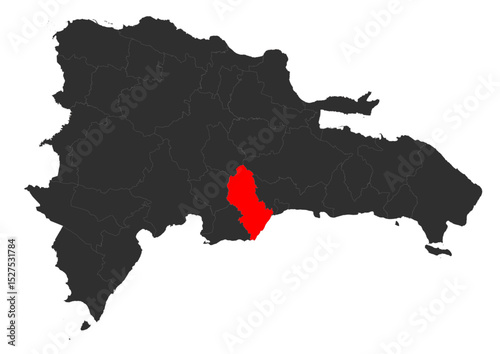 San Cristóbal Province Vector Map (Red Highlight)