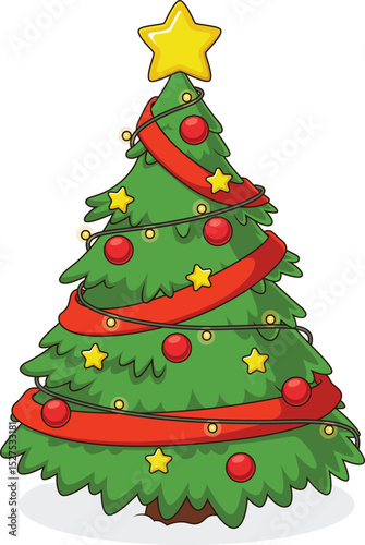 Awesome Christmas Tree Vector Image