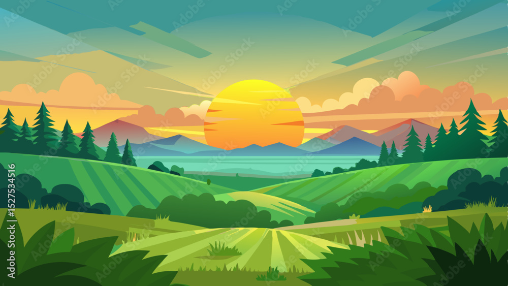 Obraz premium landscape with mountains