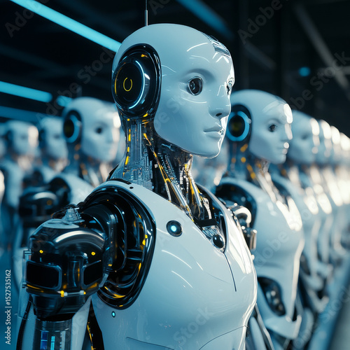Blockchain technology, Hands of robot hold digital blockchain network connection, decentralized, secure, and innovative technology.