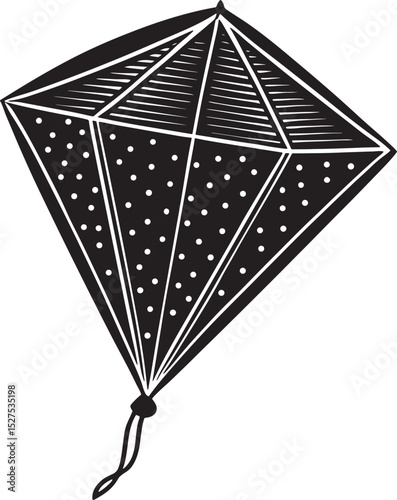 black and white umbrella on white