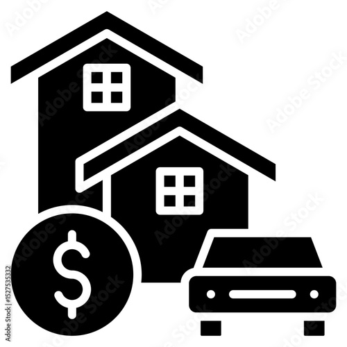 Investment glyph icon