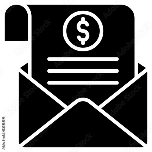Paycheck glyph icon