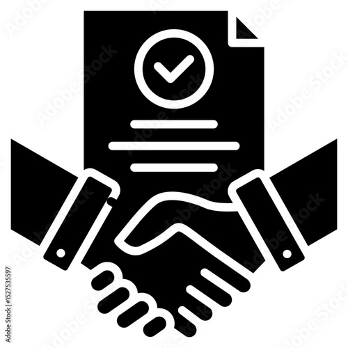 Contract Document glyph icon