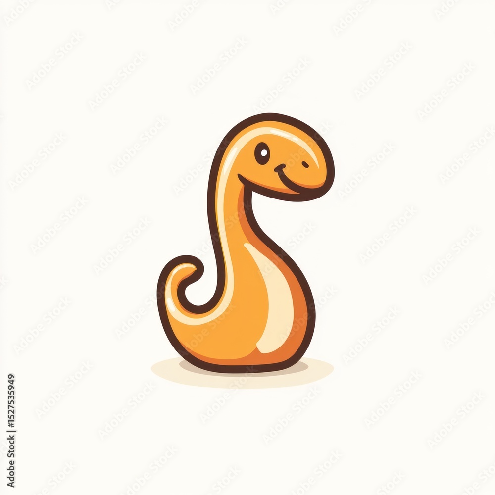 Fototapeta premium Cute cartoon snake
