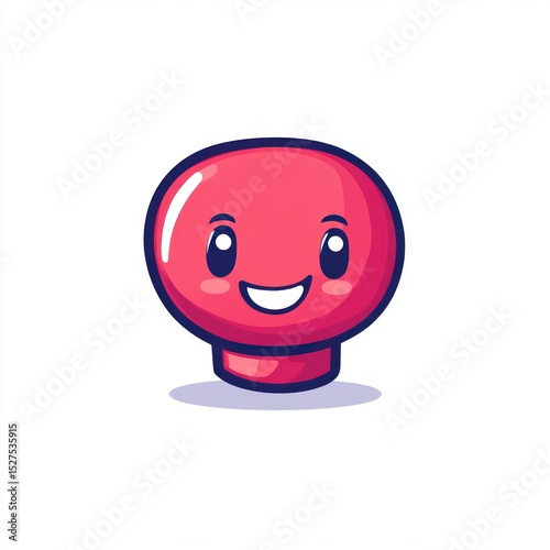Cute cartoon mushroom head