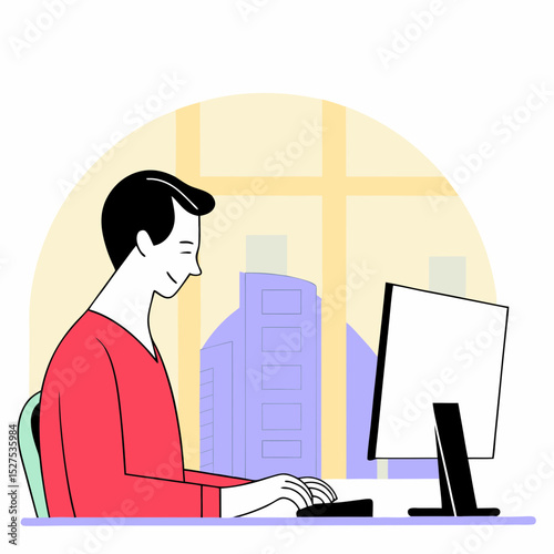 businesswoman working on laptop