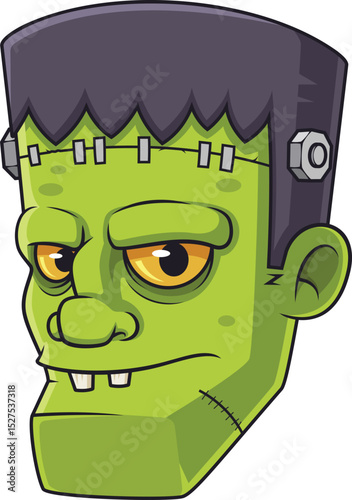 Frankenstein Monster Head Vector Image