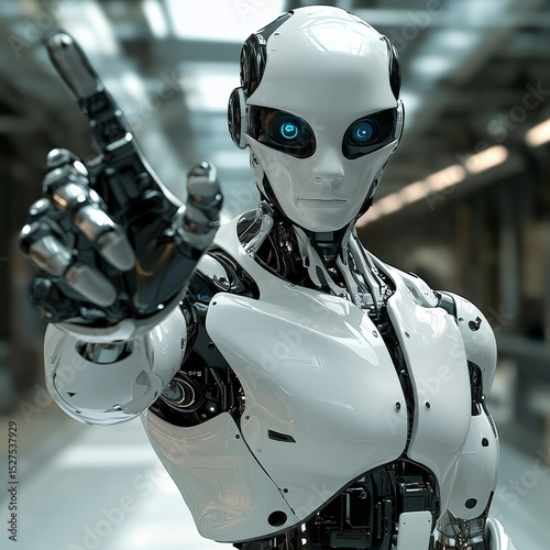 Biometrics integration, Hands of robot hold biometric authentication systems, identity verification, access control, security management, data protection, and biometric analysis technology.