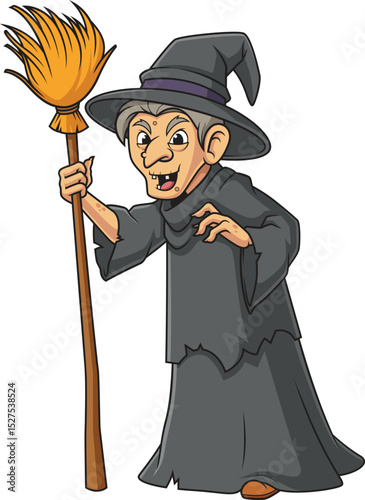 Evil Ugly Witch Vector Image
