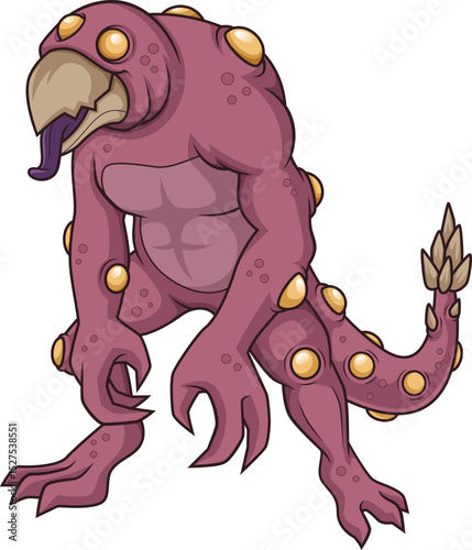 Mutated Creepy Monster Vector Image