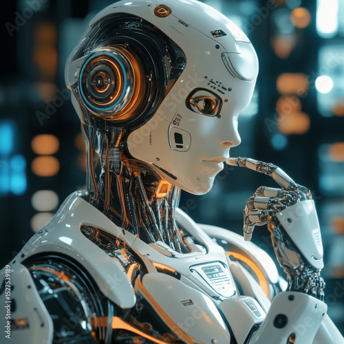 Data analytics, Hands of robot hold analytics tools, system management, technology, software, integration, and data analytics technology.