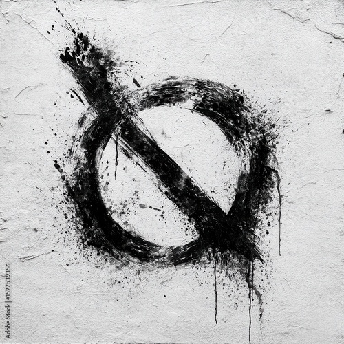 A black and white drawing of a circle with an X in the middle
