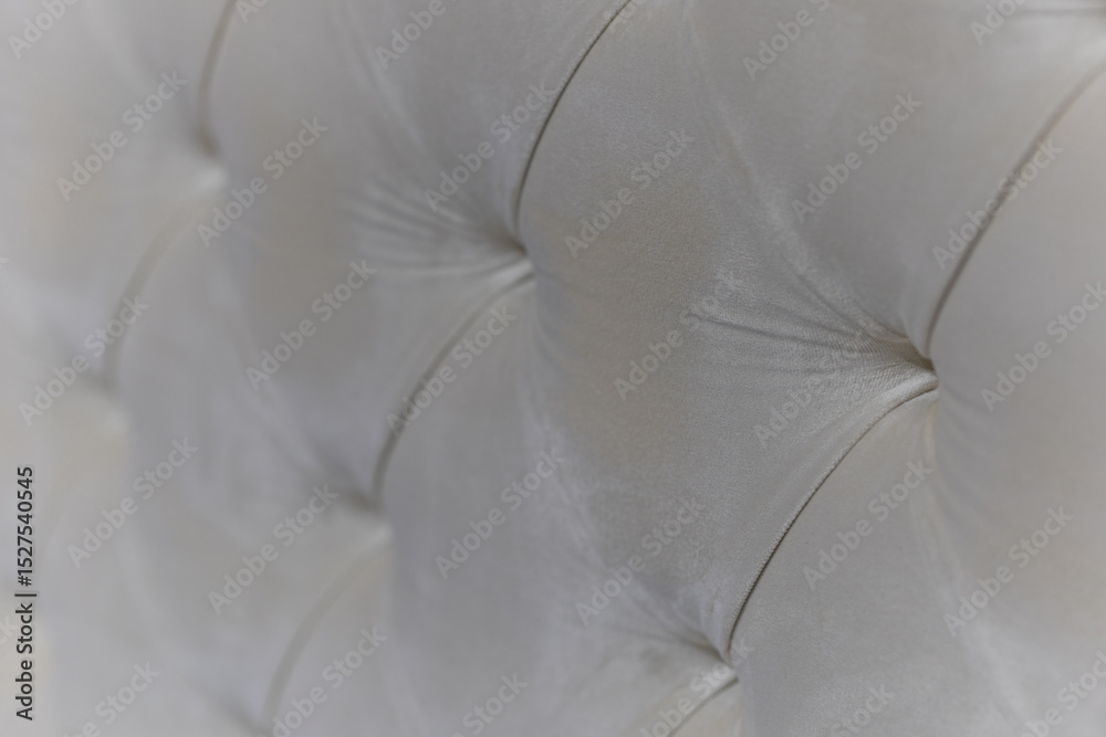 Fototapeta premium Light Grey Velvet Tufted Upholstery
