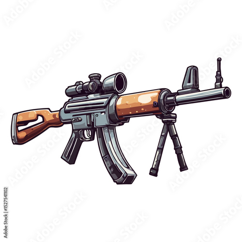 sniper gun vector illustration ai generated