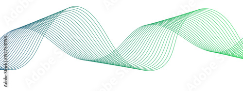Abstract background with striped ribbons vector background with lines. wave shape is clearly visible and has smooth curves to represent different sounds. Modern technology background, wave design.