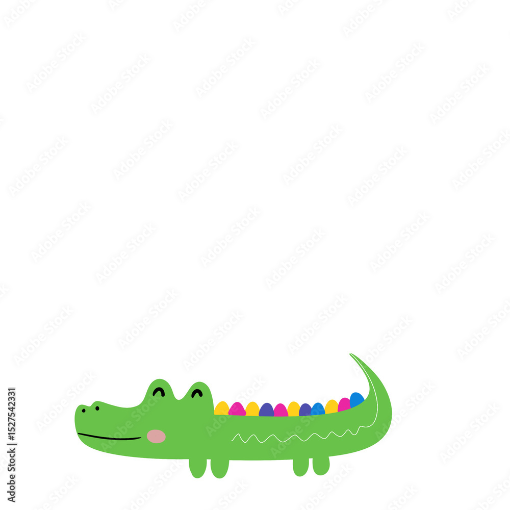 Fototapeta premium crocodile toy isolated on white background