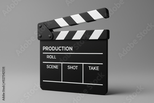 Movie Clapperboard Open Ready for Filming Production