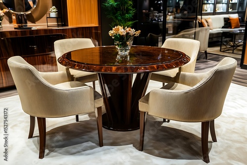 table and chairs in a cafe