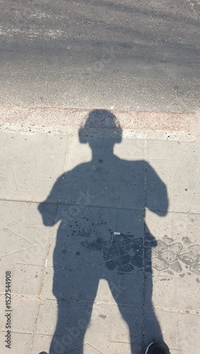 summer, heat, shadow, asphalt, sunny day, silhouette