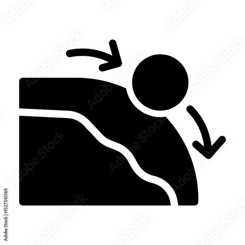falling down Solid icon