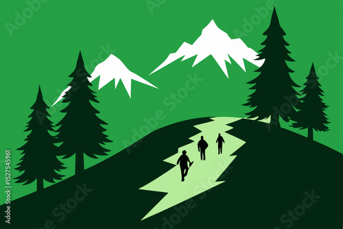 Mountain Hiking Adventure Exploring Majestic Peaks and Scenic Trails