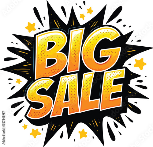 Big Sale Announcement in Comic Book Style