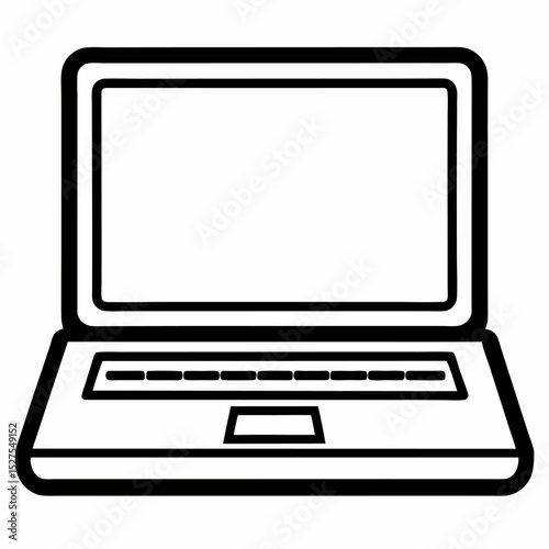 laptop computer with blank screen