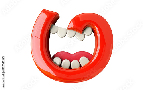 Animated Letter O Bursting with Laughter in Word Joke Scene Isolated on Transparent Background