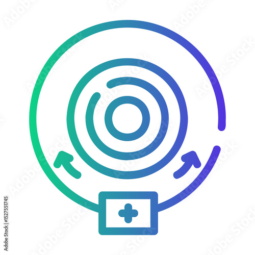 electron Line Gradient Icon