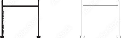 Pull-up bar. Vector template.