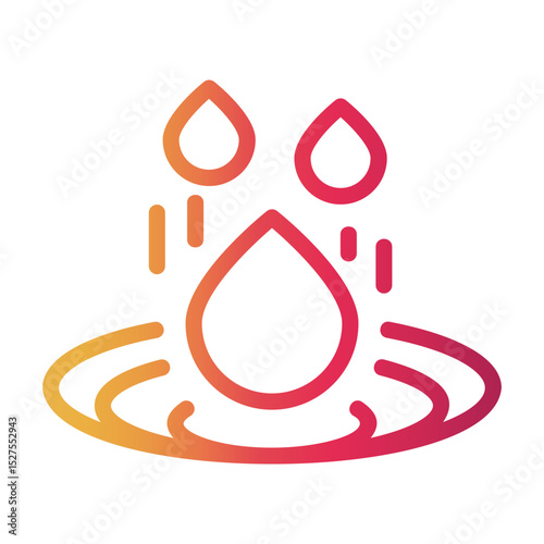 water drop Line Gradient Icon