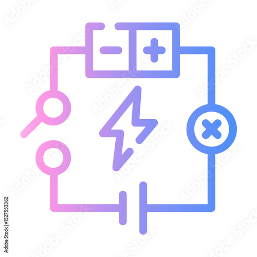 electrical circuit Line Gradient Icon