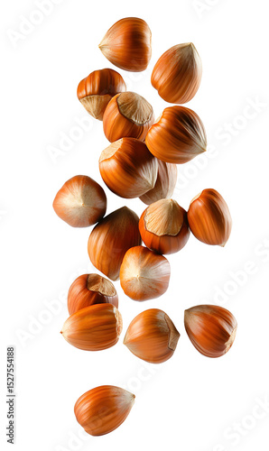Pile of fresh hazelnuts on a dark background, a nutritious and healthy snack