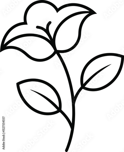 Bindweed Outline Icon: Vine Plant

