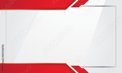 Red white modern geometric frame background