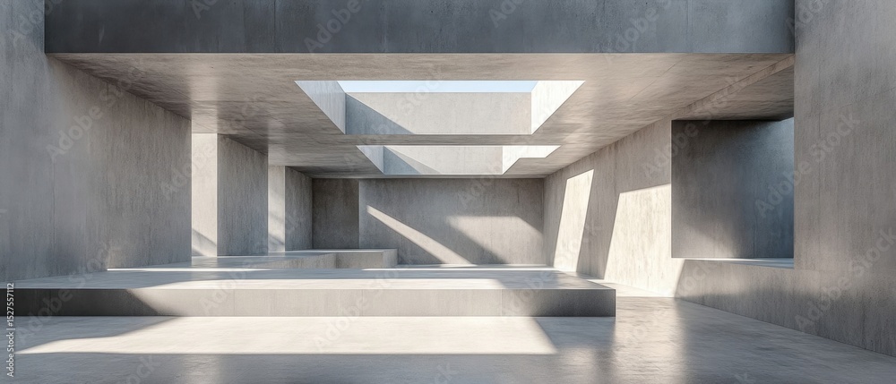 Fototapeta premium Modern Concrete Interior (2)