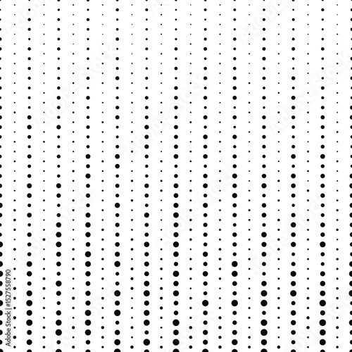 Geometrical black and white dot pattern background - abstract monochrome vector graphic