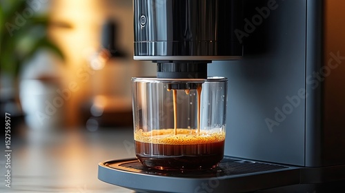 Smart coffee maker brewing hot coffee automatically for convenient mornings.