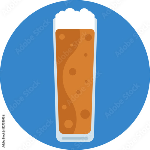 Classic beer mug filled with frothy beer, symbolizing alcoholic beverages.